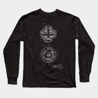 Rotary Internal Combustion Engine Vintage Patent Hand Drawing Long Sleeve T-Shirt